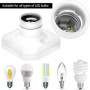 QWORK® 4 Pièces Douille ampoule E27, douille à vis E27 avec base en céramique, AC 220V douille de lampe, pour ampoules LED
