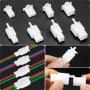 QWORK® 480 Pièces connecteur automobile, fiches plates 2 3 4 6 broches pas 2,8 mm, mâles et femelles, boîtier de fiche & sertiss