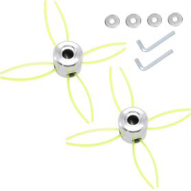 HUAREW Tête de Débroussailleuse Universelle Aluminium Fils, Aluminium Tête Debroussailleuse Universelle M8 M10, Tête Coupe-Bordu