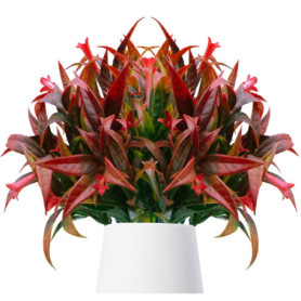 pangutheos 4 Pièce Fleurs de Plantes Artificielles Herbe en Forme de Trompette Fleurs, Plante Artificielle Interieur Extérieur R