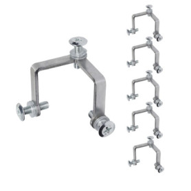 Lokatall Lot de 6 supports de serrage réglables sans monture pour vitrines, aquariums, balustrade