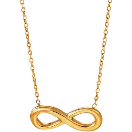 XFSRG Collier Infini Femme Acier Inoxydable Plaqué Or Élégant Collier Ras de Cou Cadeau Pour Femmes
