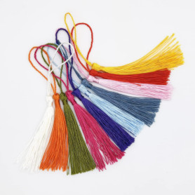 Lahviuu Glands,100 Pièces Mini Pompons Bijoux de Telephone Pompons Loisirs Creatifs Pompom Porte Clef Cordon Couture,pour La Con