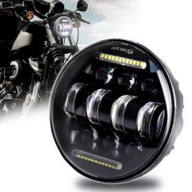 Phare de jour LED avant 14,6 cm, blanc, pour motos Harley Davidson, Sportster, Iron 883, Dyna, Indian Scout