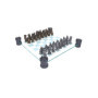 NEMESIS NOW LTD Kingdom of The Dragon - Jeu d'échecs avec Coins décorés de Tours 43cm