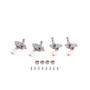Alnicov Tuning Pegs 2 R2L Tuners avec bouton blanc pour ukulélé 4 cordes