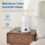LEVOIT Humidificateur d'air à Ultrasons à Brume Froide bébé Intelligent Top-Fill 3L, Avec Alexa et APP, Diffuseur, <28dB Mode Au
