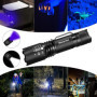 Morpilot Lampe de Poche 2 en 1, UV 395nm et Blanche 500LM Lampe Torche LED, 4 Modes, Zoom, Lampe Ultraviolet, Aluminium Anti-Chu