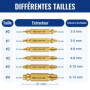 WORKPRO Lot de 6 Extracteurs de Vis Cassées avec Revêtement Titane, Extracteurs et Démontes Boulons, Idéal pour Percer et Retire