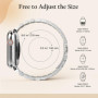 TiMOVO Bracelet de montre Compatible avec Apple Watch 42mm 41mm 40mm 38mm, Bracelet ajustable en acier inoxydable pour femmes, C
