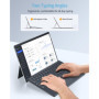 TiMOVO Clavier Italien Compatible avec Microsoft Surface Pro 11/10/9/8/X, Clavier QWERTY avec Trackpad et Porte Stylo, Gris
