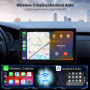 Haudio Autoradio 1 DIN Bluetooth Autoradio Car Play Voiture avec sans Fil carplay & Android Auto,10.1 Rotatif de Pouces HD Écran