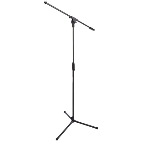 Amazon Basics Support de Microphone Trépied avec Perche, Jusqu'à 218 cm, Inclinable et Réglable, Acier Ultra-Léger, Transportabl