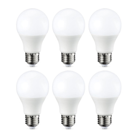 Amazon Basics Ampoule LED E27 A60 avec culot à vis, 8.5W (équivalent incandescente 60W), blanc chaud, dimmable - 6 Unité (Lot de