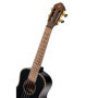 Ortega Guitars Ukulélé Tenor Acoustique – Série Onyx – Housse Incluse – Épicéa / Acajou, Noir (RUOX-TE)