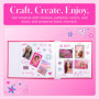 Barbie x Kodak Album Photo Scrapbook 20x20 cm avec Couverture en Tissu Rose et Fenêtre Frontale pour Photo