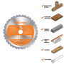 Evolution Power Tools - Lame Polyvalente en Carbure de Tungstène Rage, 255 mm - R165TCT-18CS, rage evolution, scie evolution rag