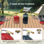 CAMPLUX FoldGo Réchaud de camping à 2 brûleurs, réchaud à gaz portable avec poignée pour bidon de gaz vissable, idéal pour le ca