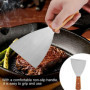Plancha Spatule, Spatule Multifonction En Acier Inoxydable Steak Crème Grattoir De Plaque De Cuisson, Spatule De Barbecue Plate 