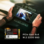 Silicon Power SU02KGBP44UD9007MM Disque SSD UD90 2230 NVMe 4.0 Gen4 PCIe M.2 R/W jusqu'à 5 000/3 200 Mo/s Compatible avec Steam 
