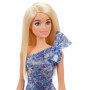 Barbie Mattel Glitz Outfits - Blonde Doll with Blue Dress (GRB32)