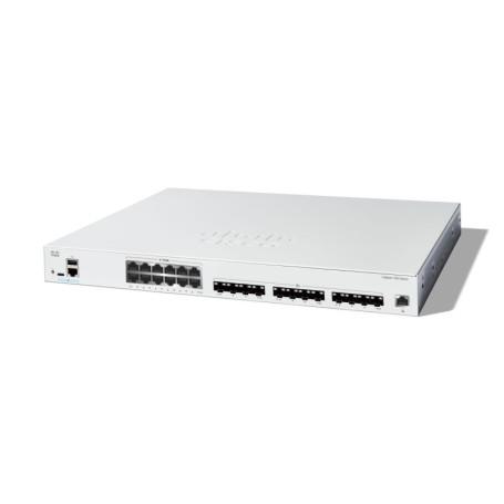 Commutateur administrable Cisco Catalyst 1300-24XTS, 12 Ports cuivre 10G, 12 Ports SFP+ 10GE, Garantie limitée à Vie (C1300-24XT
