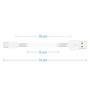 10cm Câble USB C Court, [Lot de 5] Câble USB A vers USB Type C 3A Charge Rapide Cable USB C Android Auto pour Samsung Galaxy A12