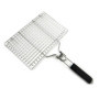 Panier Grille pour Barbecue, Panier à Griller Portable en Acier Inoxydable, Panier de Gril Pliable avec Poignée en Amovible pour