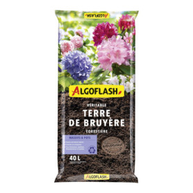 Algoflash Terre de Bruyère Forestière, Utilisable en Agriculture Biologique - 40 L, Marron