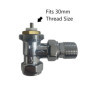 Tête de valve thermostatique TRV de rechange universelle pour radiateur Blanc/chromé M30 x 1,5 mm