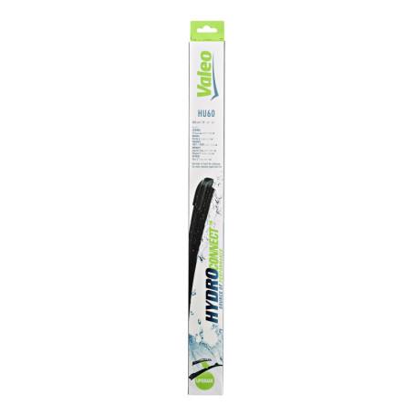 VALEO Hydroconnect Essuie-glace - HU60 Balai d'Essuie-glace Plat 600 mm Haute performance, Visibilité Supérieure sur la Route, I