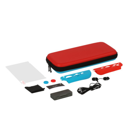 Konix Mythics Pack d'accessoires gaming Starter Kit Nintendo Switch - Housse - Verre trempé - Boîtier jeux - Écouteurs - Appuie-