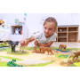 Papo - Décor 3D La Savane - Jouet Imaginatif pour Enfants dès 3 Ans - 21 Pièces à Assembler - Compatible Mini Figurines - Carton