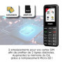 Energizer - Mobile E4 - Téléphone Senior Débloqué 2G - Bouton SOS - Batterie 1000 mAh - Clavier à Touches AR - Double Sim - Torc