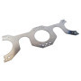 SOMATHERM FOR YOU, Platine double en acier inox pour fixation de boitiers à encastrer, entraxe 153 mm, prédécoupée pour transfor