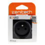 Prise simple 2P+T encastrable - à composer - métal Noir brossé - Kouro - Zenitech