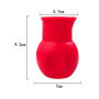 VICMAT Lot de 3 pots en silicone pour fondre le chocolat ou le lait - Pour micro-ondes et bain-marie - Rouge
