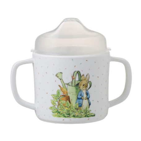 Petit Jour Paris Tasse Deux Anses avec Bec Amovible Pierre Lapin Antidérapante! Multicolore, 1 Pièce
