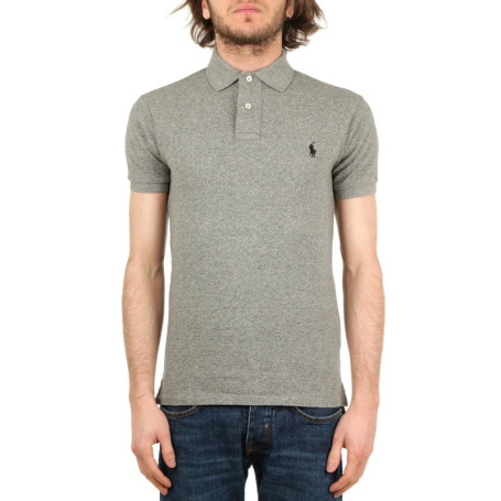 Polo Ralph Lauren Polo SS KC Slim Fit Ppc, Gris (Canterbury Heather Xwgkm), S Hommes