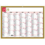 Exacompta - 34382E - Calendrier Mural - Thème Tricolore - 6 mois par face - Dimension 29,5 cm x 22 cm - Calendrier 12 mois de Ja