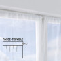 Enjoy Home – Paire de Vitrage Blanc – 90x220cm - Passe Tringle - 100% Polyester Sablé – Collection Sablé