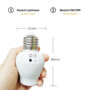Kit Interrupteur Commande Sans Fil ni Pile avec Adaptateur Douille E27 Connectée - Fonctionne avec Energie Cinétique - Télécomma