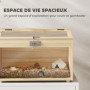 PawHut Cage à Hamster en Bois, Cage à Souris avec Couvercle ouvrable, fenêtre en Acrylique et Trous de Ventilation pour Hamsters