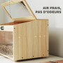 PawHut Cage à Hamster en Bois, Cage à Souris avec Couvercle ouvrable, fenêtre en Acrylique et Trous de Ventilation pour Hamsters
