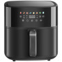 HOMCOM Friteuse à air friteuse sans huile 8 L air fryer 1700 W 8 programmes, circulation d'air chaud à 360°, écran tactile LED, 