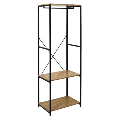 HOME DECO FACTORY - HD7437 - Portant à Vêtement en Acier, Mobilier, Meuble, Portemanteau, Entrée, Black