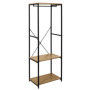 HOME DECO FACTORY - HD7437 - Portant à Vêtement en Acier, Mobilier, Meuble, Portemanteau, Entrée, Black