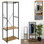 HOME DECO FACTORY - HD7437 - Portant à Vêtement en Acier, Mobilier, Meuble, Portemanteau, Entrée, Black