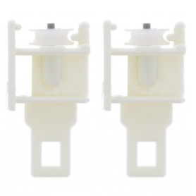 cyclingcolors 2x Poulie de renvoi opposé pour tringle 24 x 16mm en polyamide ivoire Accessoire Suspendeur Fenêtre Store Baie vit