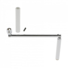 cyclingcolors Poignée de manivelle articulée pour volet roulant en acier avec contre-poignée et goupille Store Fenêtre Baie vitr